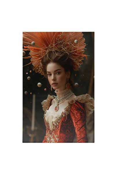 StoryGift Romania Tablou Canvas Fata Regala Cu O Palarie Exceptionala Cu Set ...