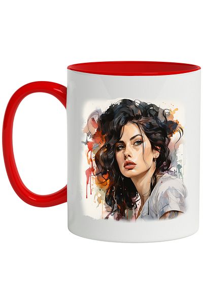 StoryGift Romania Mug With Amy Winehouse, Singer, Artist, Celebrity, Multicolor 330 ml, Wax, With ,STG