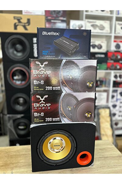 FORX5 3000 wat 4 kanal amfi 4 adet 20 cm midrange 1500 wat 400 rms bass