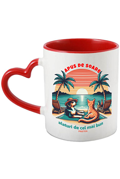 StoryGift Romania Cana Caine si pisica pe plaja cel mai bun prieten apus de s...