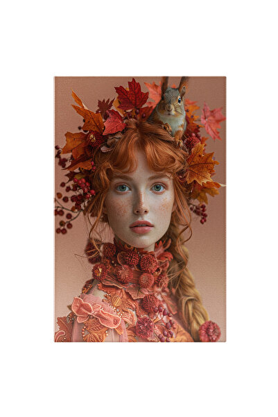 StoryGift Romania Tablou Canvas Regina Toamnei Cu Ochii Senini Si Coronita De...