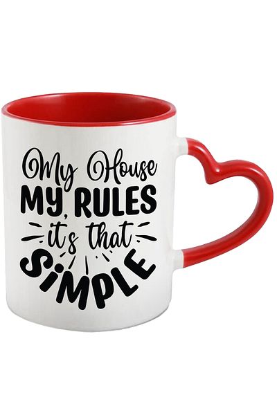 StoryGift Romania Mug with the text "My house, my rules, it's that simple" - my house, my rules, it's that simple, With ,STG.