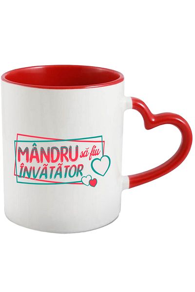 StoryGift Romania Proud to be a teacher mug, kindergarten teacher, school, 330ml, Ceramic with Handle, With, STG
