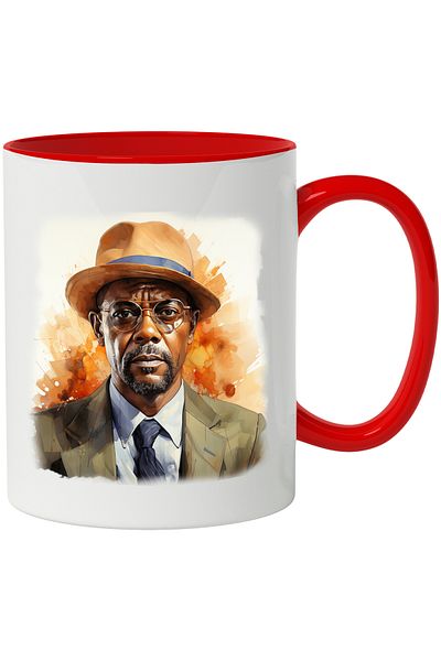 StoryGift Romania Mug With Samuel L. Jackson, Actor, Movies, Hat, Glasses, Multicolor 330 ml, C, With ,STG