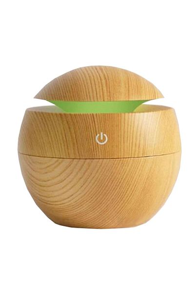 MACVI Difuzor Aromaterapie Umidificator Macvi® UM-06, cu 7 Culori LED, USB, 130 ml, Rotund, Bej
