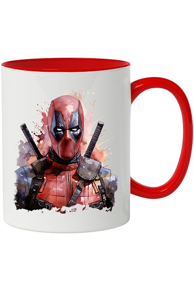 StoryGift Romania Marvel Character Mug, Deadpool, Wade Wilson, Mask, Alter Ego, Multicolor 330, With,STG