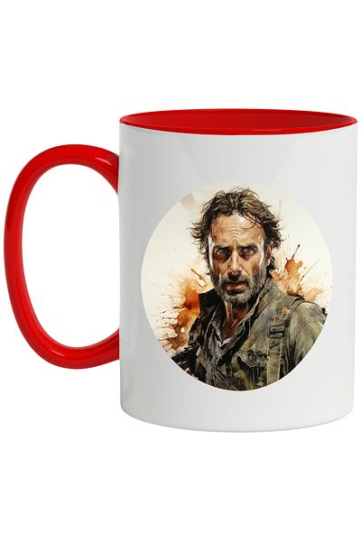 StoryGift Romania Rick Grimes Mug, The Walking Dead, Serif, Character, Multicolor 330 ml, Ceram, With, STG