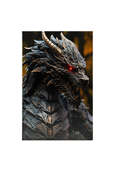 StoryGift Romania Tablou Canvas: Infatisaa Unui Dragon Rau Intuneric, Caracte...