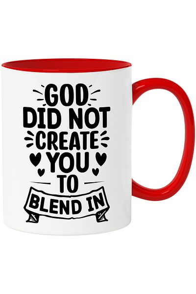 StoryGift Romania Mug with a message that urges you not to blend in with the crowd, but to be yourself, With ,STG