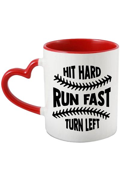 StoryGift Romania Mug with the message in English "Hit hard, run fast, turn left" - hit hard, those, With, STG