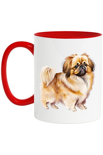 StoryGift Romania Mug with a furry puppy | small size | illustration | cheerful | for lovers, With,STG