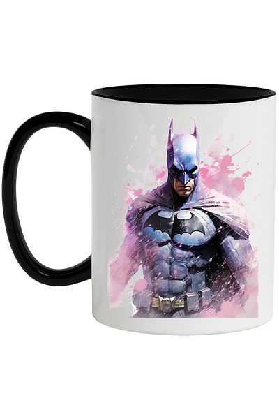 StoryGift Romania Mug With Batman, Mask, DC, Cape, Superhero, Illustration, Multicolor 330 ml, C, With, STG