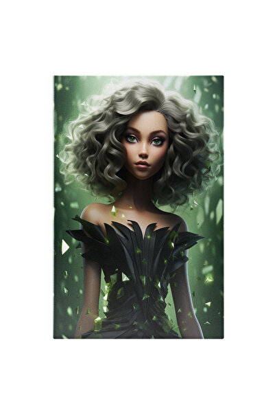 StoryGift Romania Canvas Painting 40 x 25CM Girl in a black dress with fantas...