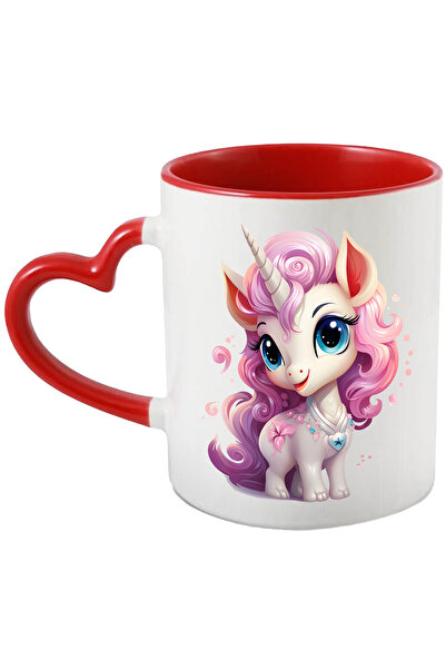 StoryGift Romania Cana cu un unicorn fericit | ilustratie | coama lunga | roz...