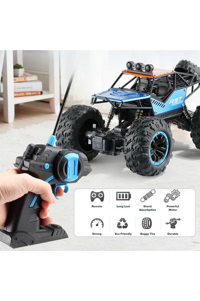 Maviuniform Iuni Yhc021 Remote Control Car, 1:18 Scale, Off-road Climbing Car, 27mhz, Blue