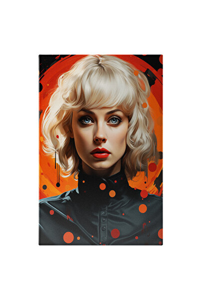 StoryGift Romania Tablou Canvas: Pictura Cu O Femeie Blonda Cu Ochi Gri - Abstract Pictura Digitala