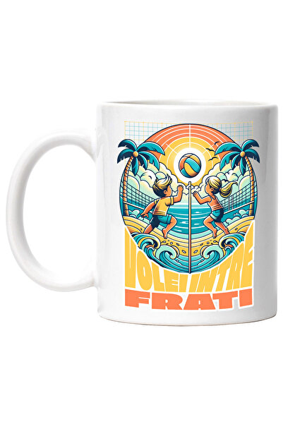 StoryGift Romania Cana Volei intre frati pe plaja, iubitorii de volei, 330ml,...