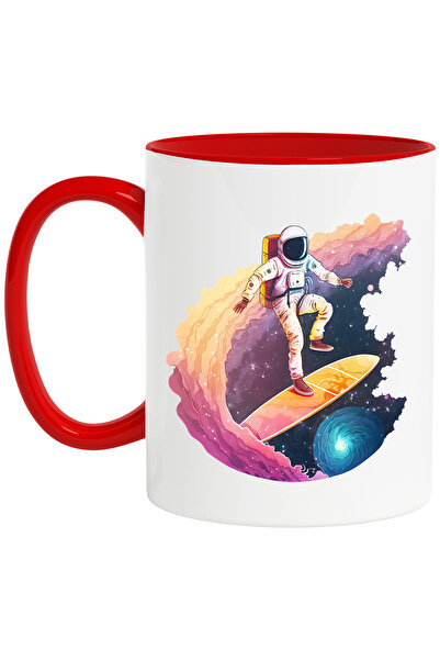 StoryGift Romania Cana cu un astronaut care se da cu placa de surf | ilustrat...