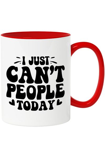 StoryGift Romania Heart mug for those who really can't stand people today with R handle, Cu, STG