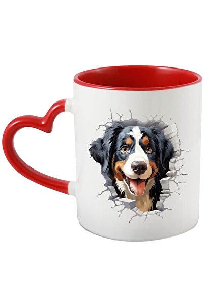 StoryGift Romania Cana Cu Un Caine Vesel Care Scoate Capul Printr-un Perete, ...