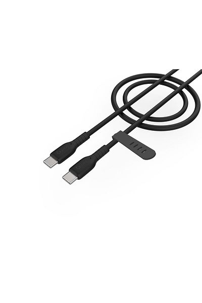 Gizmo قيزمو كيبل شحن USB-C TO USB-C سيلكون أسود
