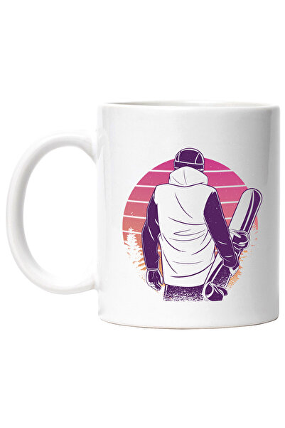 StoryGift Romania Cana Cu Snowboard, Retro, Vaporwave, Echipament, Sport, Mul...