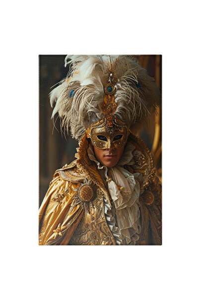 StoryGift Romania Tablou Canvas: Personaj Misterios Cu Masca Pe Fata Si Palar...