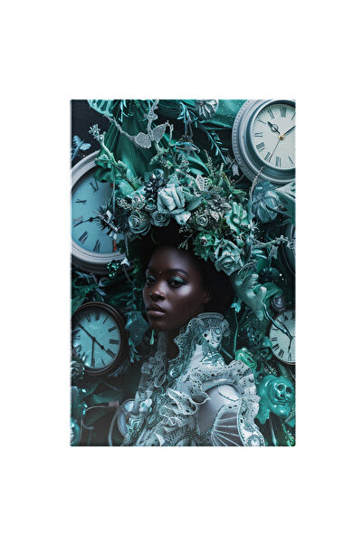 StoryGift Romania Tablou Canvas: Portret Femeie De Culoare În Tonuri De Turco...