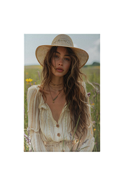 StoryGift Romania Tablou Canvas Frumusețe În Simplitate Feminină - Cămașă Sim...