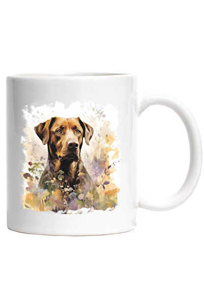 StoryGift Romania Cana Cu Catel, Flori, Frunze, Campie, Toamna, Animal, Multi...