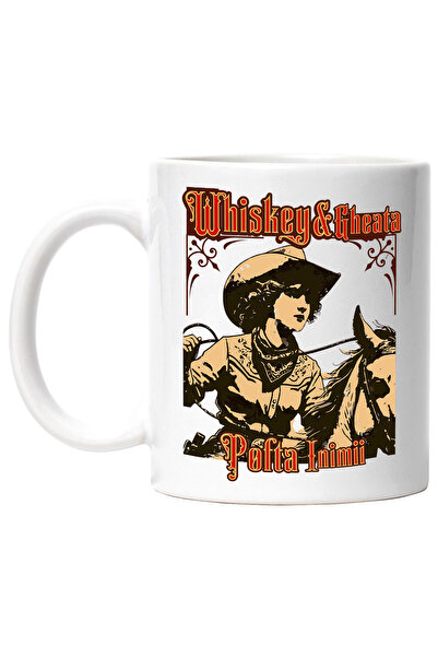 StoryGift Romania Cana Whiskey si gheata pofta inimii fata pe cal vestul salb...