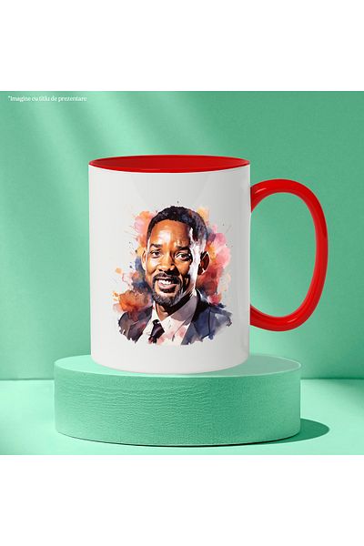StoryGift Romania Mug With Will Smith, Actor, Singer, Artist, Movies, Series, Multicolor 330 ml, , With ,STG.