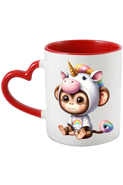 StoryGift Romania Cana cu o maimutica costumata in unicorn, ilustratie, jucausa, vesela, bucurie, , Cu ,STG