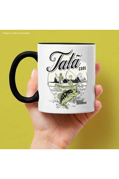 StoryGift Romania Cool Dad Fishing Legend Family Parents Mug, 330ml, Ceramic with Black Handle, With