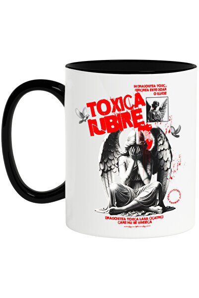 StoryGift Romania Cana Inger Plangand Iubire Toxica Inima Franta, 330ml, Cera...