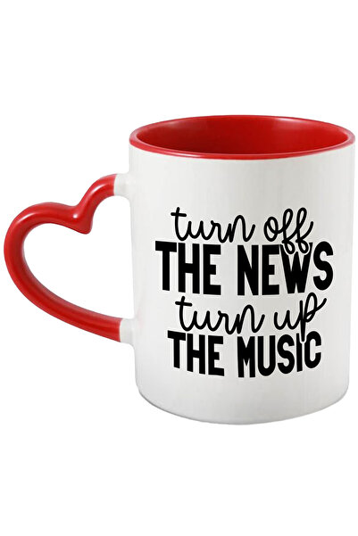 StoryGift Romania Cana cu mesaj care te indeamna sa opresti stirile si sa dai muzica mai tare cu M, Cu ,STG