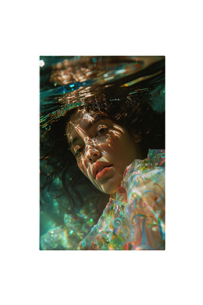 StoryGift Romania Tablou Canvas: Portretul În Adâncuri Al Tinerei Cu Rochie D...