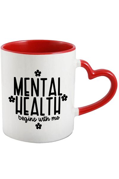 StoryGift Romania Popcorn mug and the message "Mental health begins with me" - mental health, With,STG.