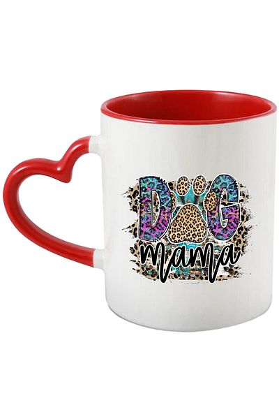 StoryGift Romania Mug with the message "Dog mama", paw, dog, pet, illustration, drago, With ,STG