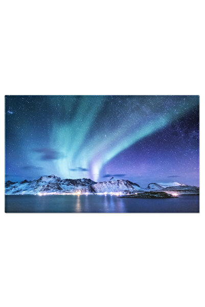 StoryGift Romania Tablou Canvas Aurora Boreala Peste Insulele Lofoten, Norveg...