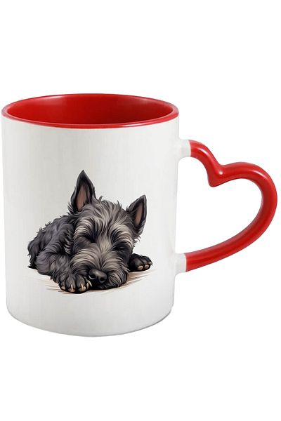 StoryGift Romania Mug with a furry dog ​​sleeping soundly | deep sleep | night | fatigue | time d, With ,STG