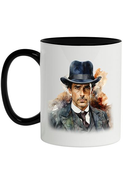 StoryGift Romania Mug With Sherlock Holmes, Private Detective, TV Series, Multicolor 330 ml, Wax, With ,STG