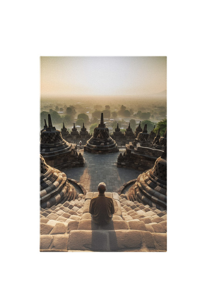 StoryGift Romania Tablou Canvas: Om Care Priveste Mai Multe Statui - Fotografie Pictura Digitala