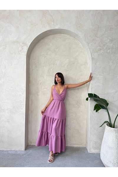 Zerenyus Φόρεμα Dusty Rose με βολάν