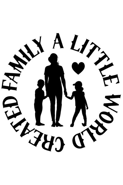 StoryGift Romania Sticker Exterior cu o mama care isi tine fetita si baietelu...