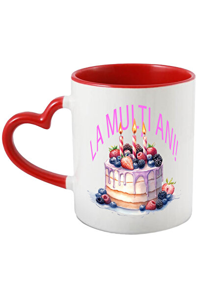 StoryGift Romania Cana Cu Mesaj La Multi Ani, Tort, Fructe De Padure, Glazura, Multicolor 330 ml, , Cu ,STG