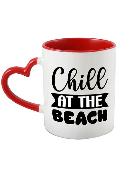 StoryGift Romania Mug for those who love going to the beach with the message "Relaxing on the beach" with , With ,STG