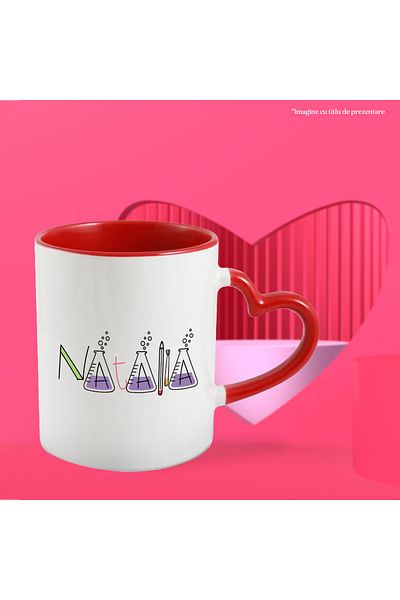 StoryGift Romania Mug With Name Natalia, School, Chemistry, Subjects, Algebra, Geometry, 330ml, Wax, With,STG