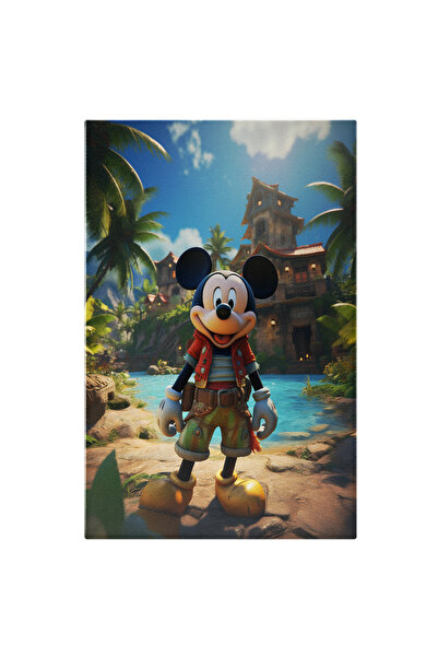 StoryGift Romania Tablou Canvas: Simpaticul Soarece Pe Plaja Pustie Plimbandu...