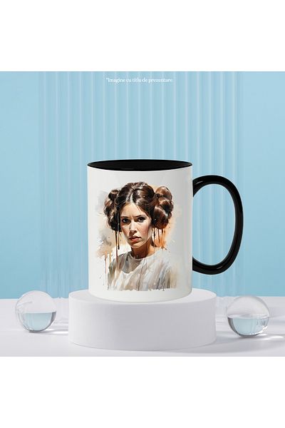 StoryGift Romania Princess Leia Mug, Star Wars, Character, Sci Fi, Portrait, Multicolor, With,STG